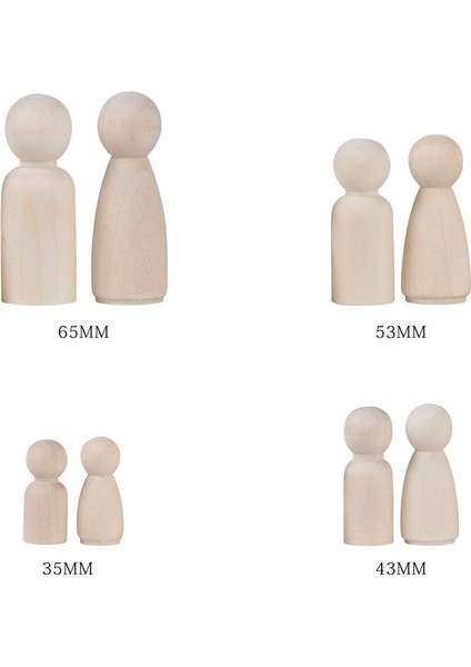 12PCS Ahşap Peg Bebekler Dıy Doğum Günü Topper Süsleri Için Övdeleri (Yurt Dışından) modelleri