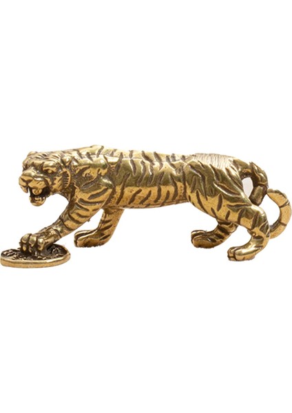 Pirinç Yürüyüş Tiger Heykel Dekorasyon Heykel Çin I (Yurt Dışından)