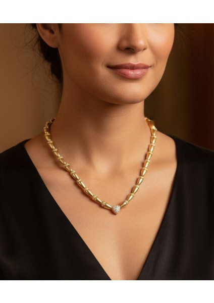 Vip Gurme Seri Ara Taşlı Kolye modelleri