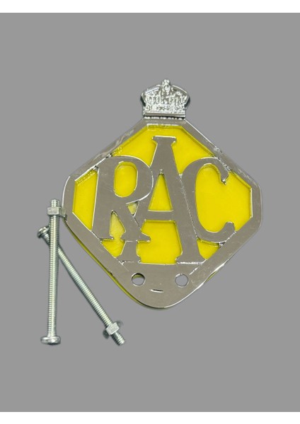 Rac Taçlı Metal Döküm Arma Vidalı Sarı