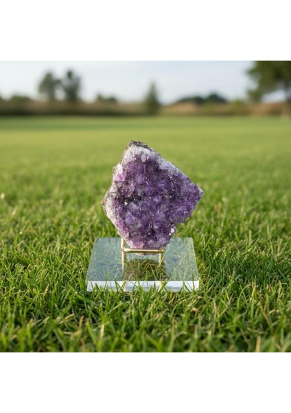 Ametist Taşı Ham Parça –plexi Standlı