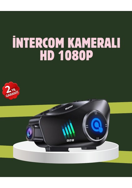Q28 Full Hd Kameralı Motosiklet Kask Kulaklığı – 45 Saat Müzik Ipx6 Su Geçir - MCT3978-7888