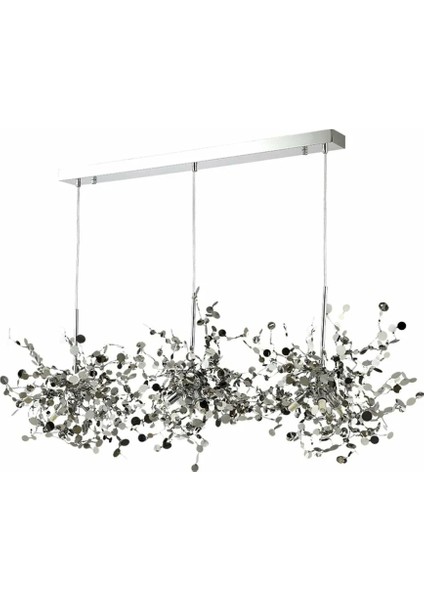 Modern Üçlü Pullu Gümüş Renkli Sarkıt Avize fiyatları