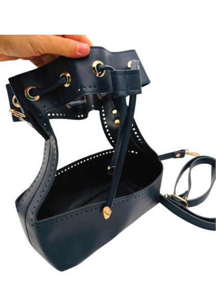 Torba Model Çanta Yapım Aparatı Lacivert Renk Light Gold Metalli fırsatları