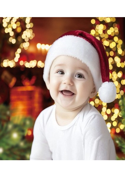Bebek Noel Baba Şapkası Kadife