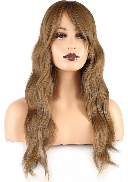 Dalgalı Perçemli Fiber Sentetik Orta Boy Peruk / Bebek Kumralı fiyatları
