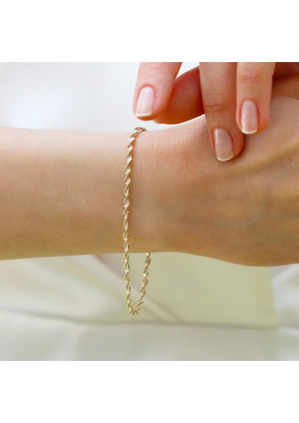 Burgu Çift Renkli Gümüş Bileklik fiyatları