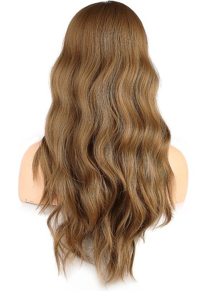 Dalgalı Perçemli Fiber Sentetik Orta Boy Peruk / Bebek Kumralı indirimleri