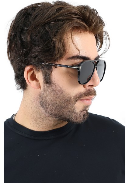 Erkek Siyah Retro UV400 Güneş Gözlüğü WP25-23 C2 E fiyatları