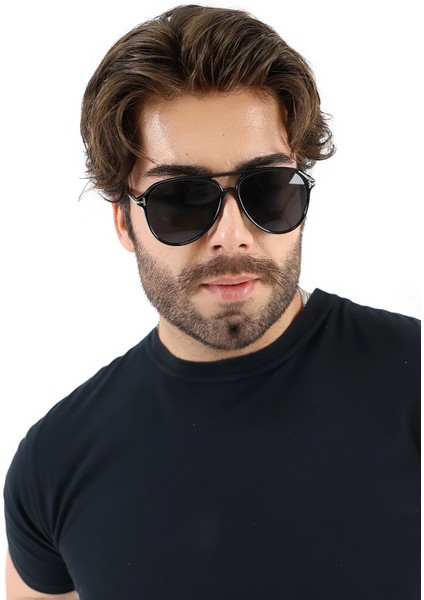 Erkek Siyah Retro UV400 Güneş Gözlüğü WP25-23 C2 E fırsatları