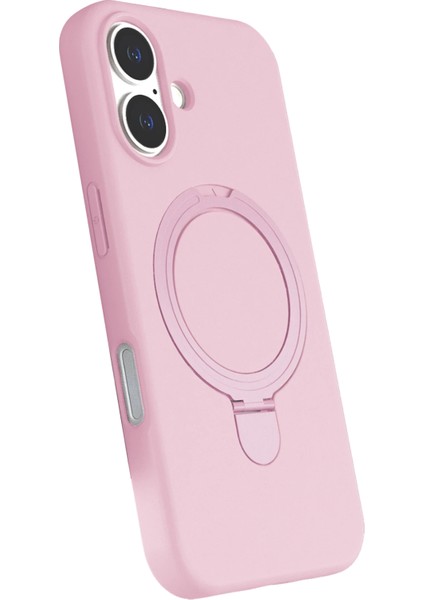 Xmpdby Newface Apple Iphone 16 Regal Magsafe Standlı Kapak - Açık Pembe modelleri