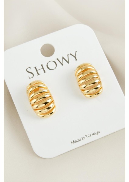 Tırtırlı Trinos Yeni Sezon Metal Küpe