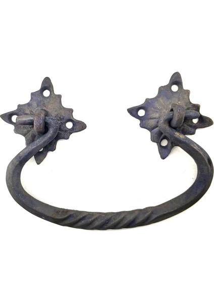 Buğz Antika Tarz Dekoratif Pirinç Kazan Kulbu - 90X130 Mm, Oksit