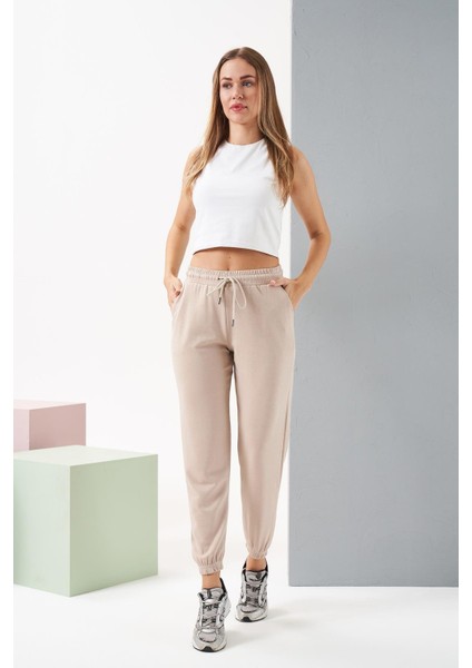 Kadın Lastik Paça Eşofman Alt - 40176