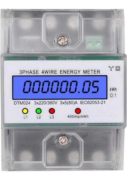 3 Faz 4 Kablolu Enerji Ölçer 220/380V 5-80A Enerji Tüketimi Kwh (Yurt Dışından)