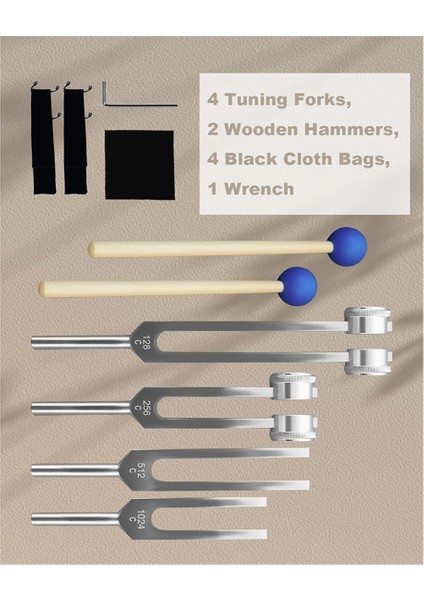 Alüminyum Alaşımlı Diyapazon Seti, 128Hz 256Hz 512Hz 1024Hz Diyapazon (Yurt Dışından) indirimleri