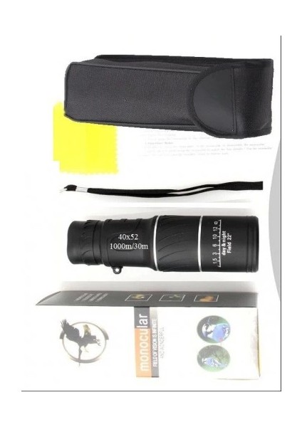 40X52 Tek Gözden Izlenebilen Teleskop Modelinde Monoküler Dürbün, - Lisinya