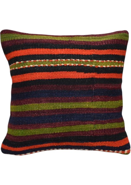 Yeni El Dokuma Dekoratif Kilim Kırlent Yastık Kılıfı 6543