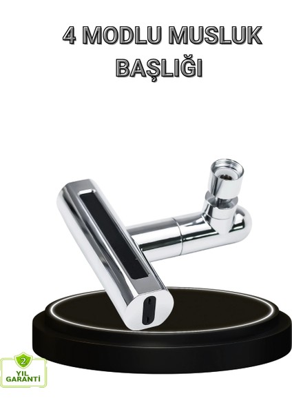 Buğz 4 Fonksiyonlu Musluk Başlığı 360 Derece Dönebilen ve Su Tasarruflu
