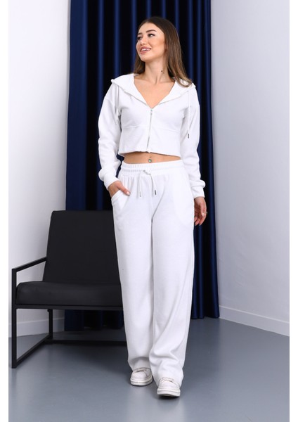 Ekru Kapşonlu Hırka Pantolonlu Selanik Takım fiyatları