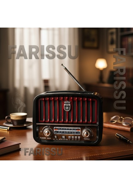 Prokama BK-370 Nostaljik Tasarım Güneş Enerjili (Solar) Am/fm/sw 3 Band Radyo Usb/tf/bluetooth