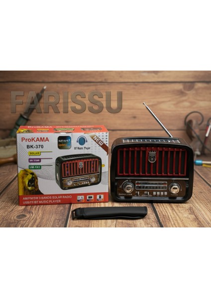 Prokama BK-370 Nostaljik Tasarım Güneş Enerjili (Solar) Am/fm/sw 3 Band Radyo Usb/tf/bluetooth fiyatları