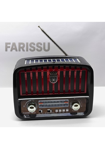 Prokama BK-370 Nostaljik Tasarım Güneş Enerjili (Solar) Am/fm/sw 3 Band Radyo Usb/tf/bluetooth indirimleri