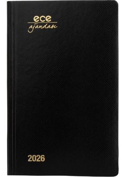 Ajandası Akçay 2026 Siyah - Günlük Çizgili 12X18