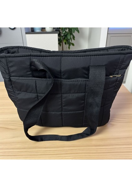 Siyah Kapitone Puf Kadın Omuz Çanta fiyatları