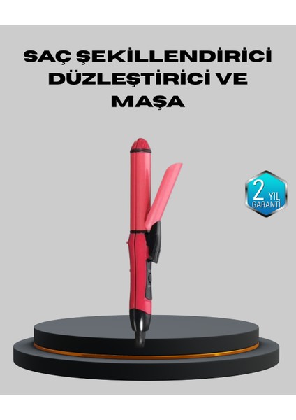 5 Kademeli Seramik Saç Düzleştirici – Düz ve Kıvırcık Mod 26 mm Plaka Profe - N850J440-M65