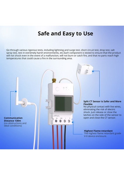 Powct Ring Akıllı Güç Ölçer ESP32 Çip Akım Trafosu (Yurt Dışından) modelleri