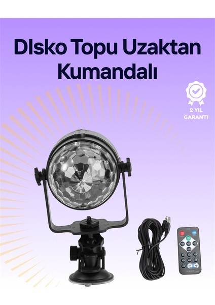 Taşınabilir ve Dayanıklı Plastik Kristal LED Disko Işığı - T446G574-Z67446