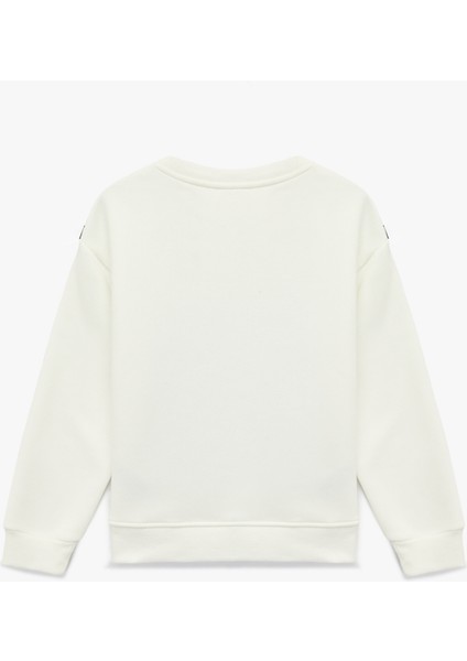 Uzun Kollu Bisiklet Yaka Baskılı Oversize Sweatshirt fiyatları