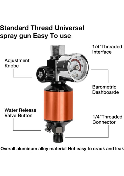 Sprey ve Pnömatik Aletler Için Ağır Hizmet Tipi Hava Basınç Regülatörü Takımı (Yurt Dışından) fiyatları