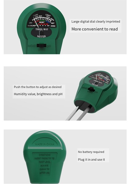 3'ü 1 Arada Bitki Toprak Test Cihazı Toprak Nem Ölçer Ph Toprak Test Cihazı (Yurt Dışından) indirimleri