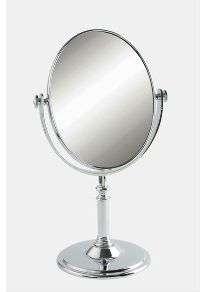 Oval Gümüş Renkli Masa Aynası 28 cm (3816)
