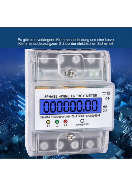 3 Fazlı Güç Ölçer DTM024 Dijital LCD Ekranlı Enerji Ölçer 220/380V (Yurt Dışından) fırsatları