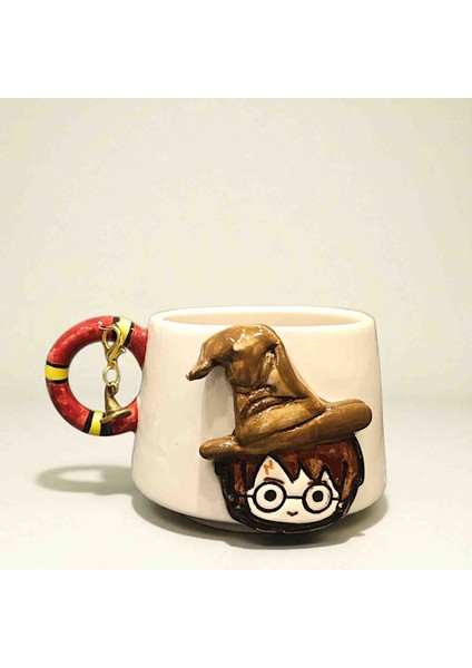 "SINIRLI Sayıda" 3D Kabartmalı Charm Hediyeli El Yapımı Seramik Hermione Kupa Mug