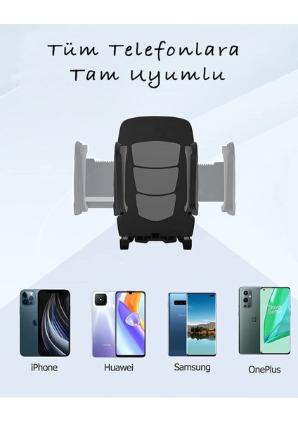 Oto Cama Yapışan Akrobat Telefon Tutucu Torpido Üstü Oto Vantuzlu Araç Içi Tutacağı Beyaz Cam Cn
