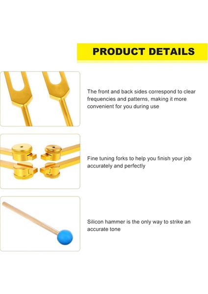 Alüminyum Alaşımlı Çakra Ayar Çatalı Çekiçli Set, Altın (Yurt Dışından) modelleri