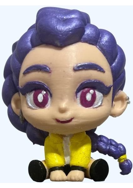 Işıltılı Baby Rumi Figürü | El Yapımı Parlak K-Pop Demon Hunters Tarzı Dekor | Koleksiyon Serisi