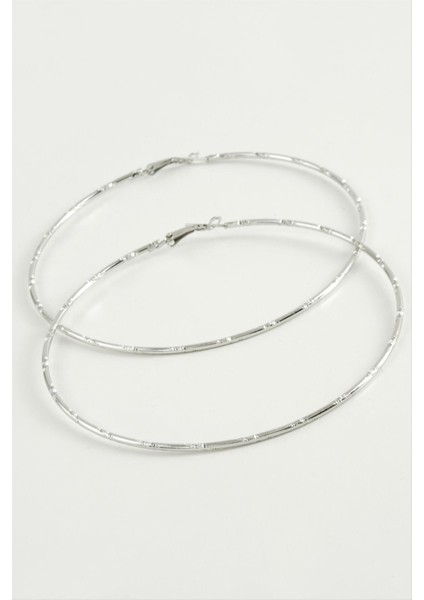 Noktalı Metal Halka Küpe 8-9-10 cm