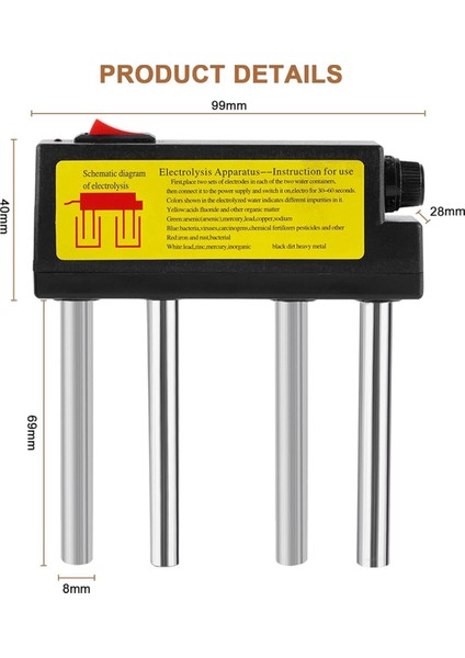 Su Elektrolizörü Hızlı Su Kalitesi Test Cihazı Abd Fişi (Yurt Dışından) modelleri