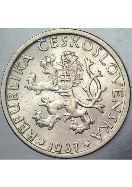 Çekoslovakya 1 Koruna 1937 Çiftçi Kadın Temalı. Çil modelleri