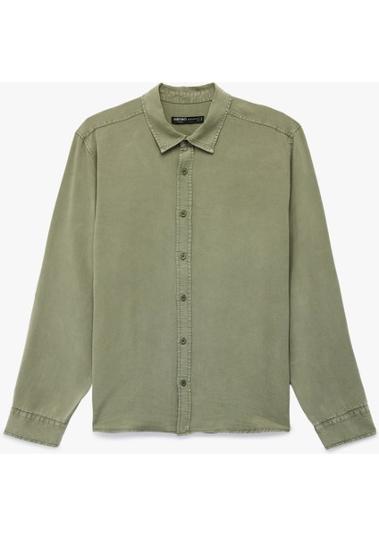 Regular Fit Uzun Kollu Düğmeli Klasik Yaka Gömlek