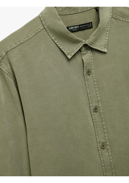 Regular Fit Uzun Kollu Düğmeli Klasik Yaka Gömlek modelleri