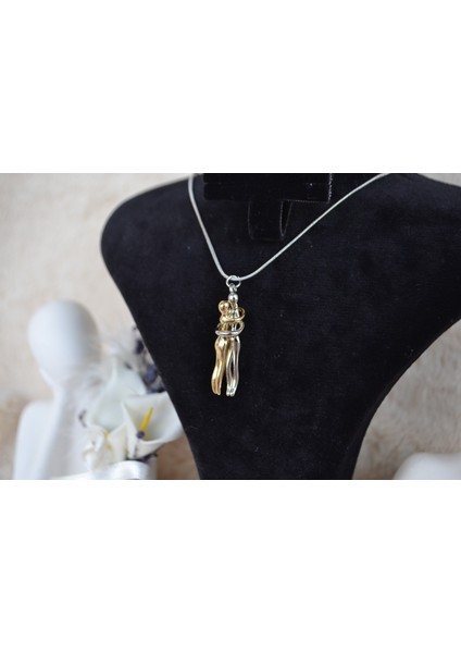 Aşk Temalı Çelik Kolye