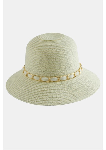 Fiyong Zincir Örgülü Hasır Şapka