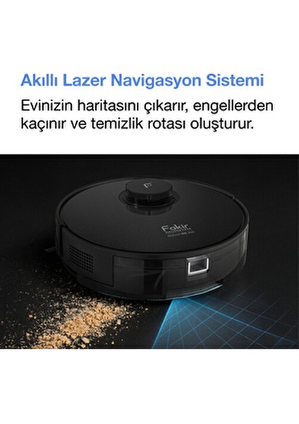 Robert Rs 800 Robot Süpürge 8000 Pa Emiş Gücü Wi-Fi Desteği Sert Zemin Kullanımı İçin