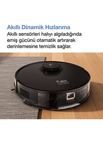 Robert Rs 800 Robot Süpürge 8000 Pa Emiş Gücü Wi-Fi Desteği Sert Zemin Kullanımı İçin